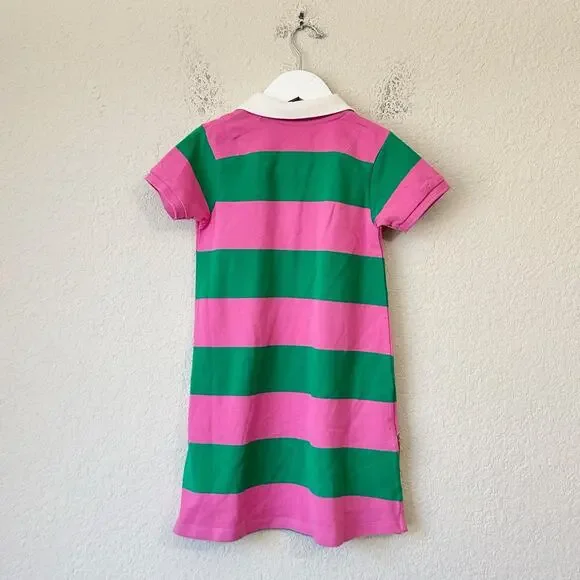 BODEN Dress Pink Green Striped Applique Horse Short Sleeve Preppy NWT -  greenwatershopping.com